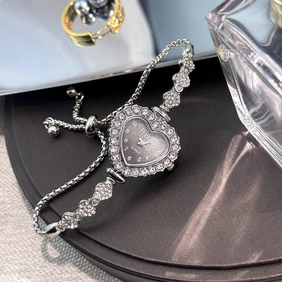 Heart-shaped Watch for Women with Adjustable Bracelet