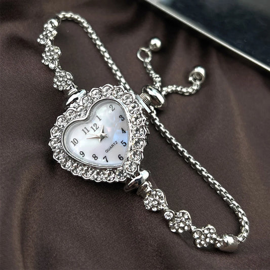 Heart-shaped Watch for Women with Adjustable Bracelet